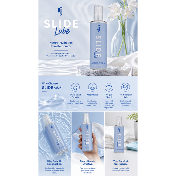 Lubrifiant pe bază de apă cu infuzie de aloe vera Loving Joy Slide 250 ml